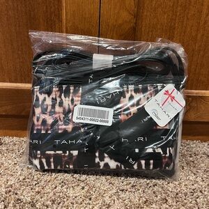 Tahari Leopard and Black Crossbody Bag